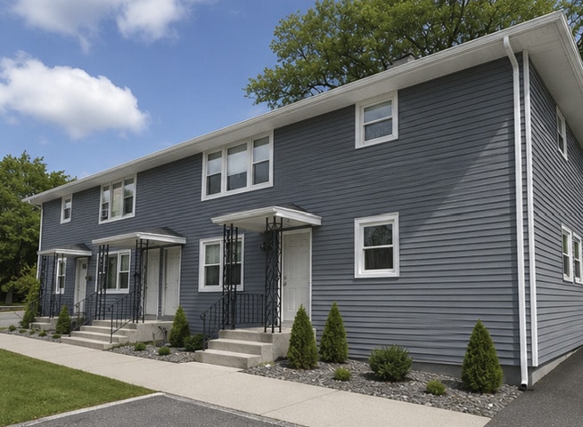 Clinton Street Apartments, a two-story apartment building in Cornwall, New York